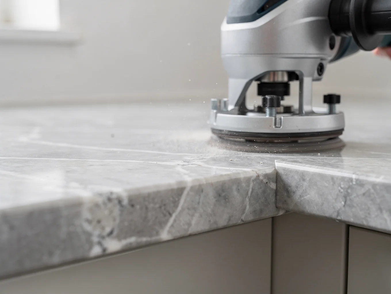 Stone countertop edge profile display